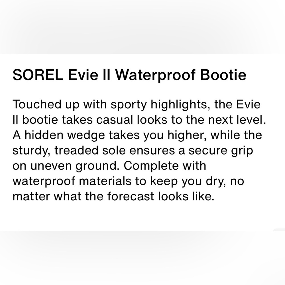 Sorel Women's Evie II Brown Waterproof Ankle Boots new without box - Picture 9 of 9
